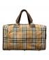 Burberry's (バーバリーズ) ボストンバッグ/ノバチェック ベージュ×ブラウン：18000円