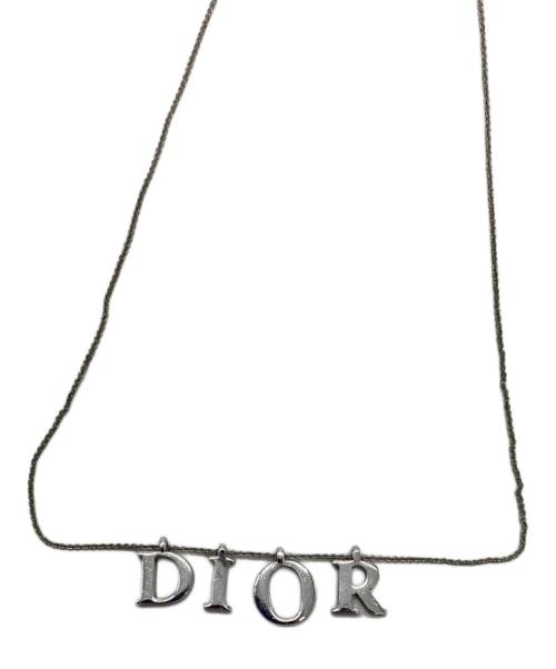 Christian Dior（クリスチャン ディオール）Christian Dior (クリスチャン ディオール) ロゴネックレス シルバーの古着・服飾アイテム