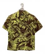 PAIKAJIパイカジ）の古着「アロハシャツ」｜ブラウン×イエロー