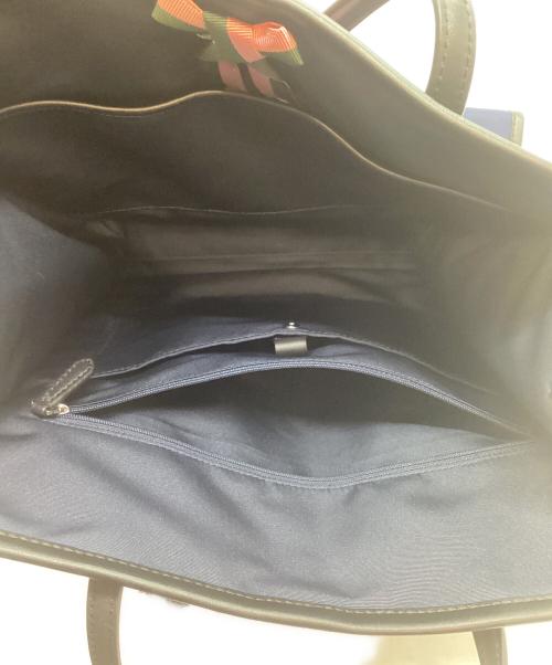 BEAMS（ビームス）BEAMS (ビームス) Kate Spade (ケイトスペード) トートバッグ/CHERRY TOTE BAG ネイビー×ピンクの古着・服飾アイテム