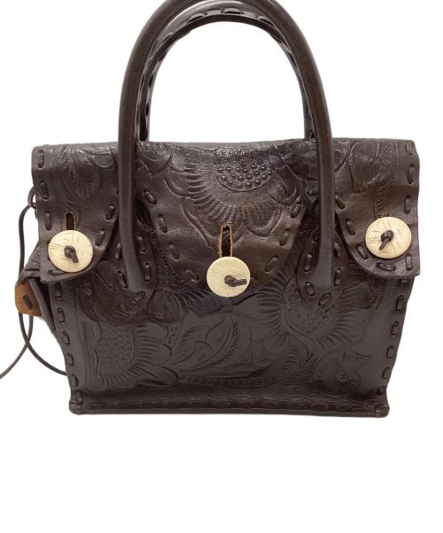 Carving Tribes（カービングトライブス）Carving Tribes (カービングトライブス) ハンドバッグ ブラウンの古着・服飾アイテム
