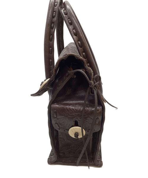 Carving Tribes（カービングトライブス）Carving Tribes (カービングトライブス) ハンドバッグ ブラウンの古着・服飾アイテム