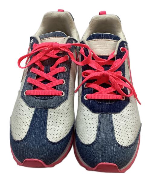 W6YZ（ウィズ）W6YZ (ウィズ) ローカットスニーカー ピンク×ネイビー サイズ:27cmの古着・服飾アイテム
