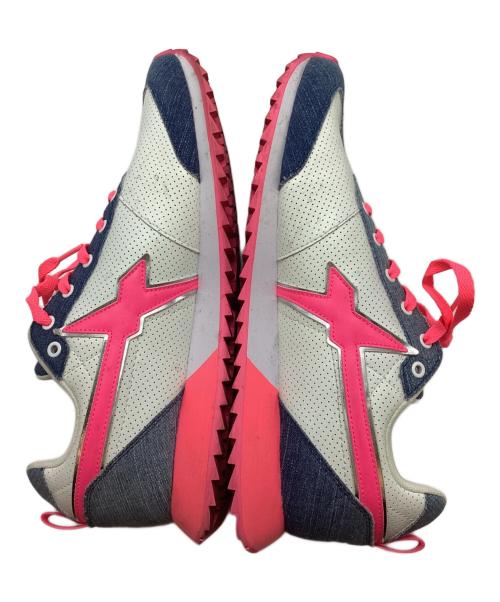 W6YZ（ウィズ）W6YZ (ウィズ) ローカットスニーカー ピンク×ネイビー サイズ:27cmの古着・服飾アイテム