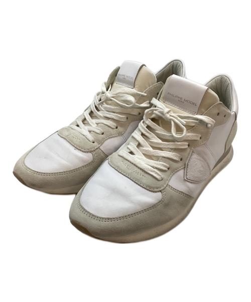 PHILIPPE MODEL（フィリップ モデル）PHILIPPE MODEL (フィリップ モデル) ローカットスニーカー ホワイト サイズ:43の古着・服飾アイテム