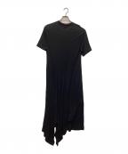 Y'sワイズ）の古着「半袖ワンピース」｜ブラック