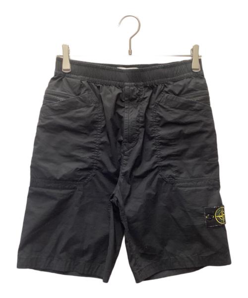 STONE ISLAND（ストーンアイランド）STONE ISLAND (ストーンアイランド) ガーメントダイストレッチコットンポプリンシャーリングショーツ ブラック サイズ:W29の古着・服飾アイテム