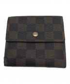 LOUIS VUITTONルイ ヴィトン）の古着「2つ折り財布/ダミエ・ポルトフォイユ・エリーズ」｜ブラウン