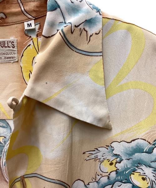 WATUMULL'S（ワットムルス）WATUMULL'S (ワットムルス) アロハシャツ ブラウン×ブルー サイズ:Mの古着・服飾アイテム