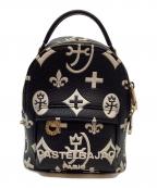 CASTELBAJACカステルバジャック）の古着「ミニバックパック」｜ブラック×ホワイト