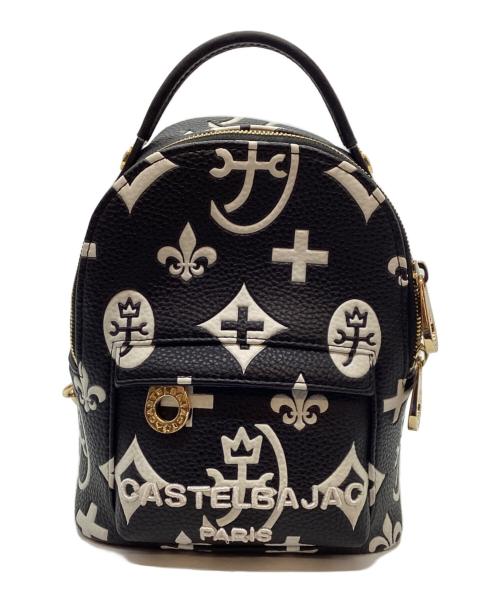 CASTELBAJAC（カステルバジャック）CASTELBAJAC (カステルバジャック) ミニバックパック ブラック×ホワイトの古着・服飾アイテム