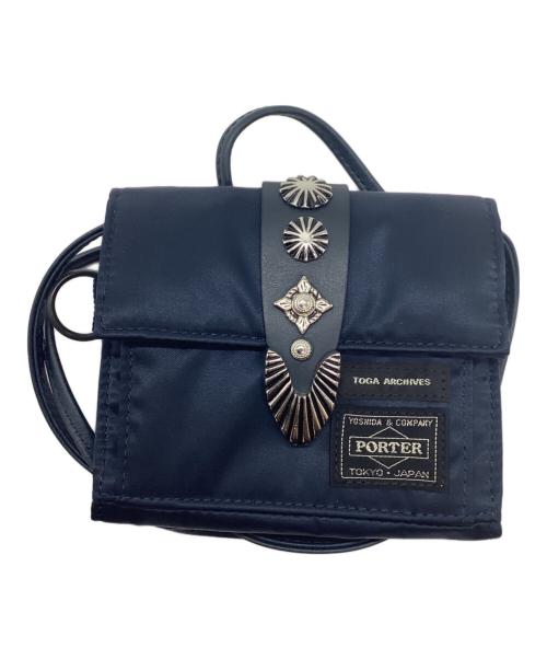PORTER（ポーター）PORTER (ポーター) TOGA ARCHIVES (トーガアーカイブス) ショルダーウォレット ネイビーの古着・服飾アイテム