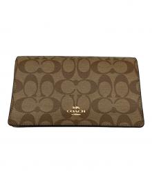 COACH（コーチ）の古着「ショルダーバッグ/シグネチャー/アンナフォールド」｜ブラウン×ホワイト