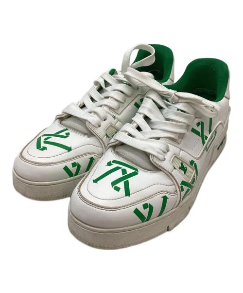 LOUIS VUITTON（ルイ ヴィトン）LOUIS VUITTON (ルイ ヴィトン) スニーカー ホワイト×グリーン サイズ:7の古着・服飾アイテム