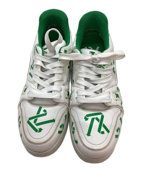 LOUIS VUITTON（ルイ ヴィトン）LOUIS VUITTON (ルイ ヴィトン) スニーカー ホワイト×グリーン サイズ:7の古着・服飾アイテム