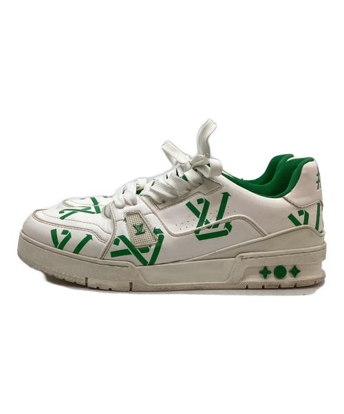 LOUIS VUITTON（ルイ ヴィトン）LOUIS VUITTON (ルイ ヴィトン) スニーカー ホワイト×グリーン サイズ:7の古着・服飾アイテム