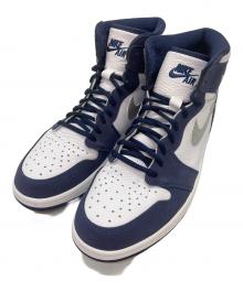 NIKE（ナイキ）の古着「ハイカットスニーカー/Nike Air Jordan 1 High OG CO.JP "White/Midnight Navy" (2020)(ブリーフケースなし)」｜ネイビー×ホワイト