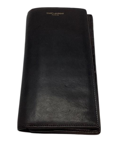 Saint Laurent Paris（サンローランパリ）Saint Laurent Paris (サンローランパリ) コンチネンタルウォレット ダークブラウンの古着・服飾アイテム