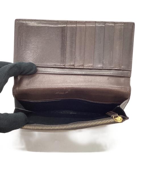 Saint Laurent Paris（サンローランパリ）Saint Laurent Paris (サンローランパリ) コンチネンタルウォレット ダークブラウンの古着・服飾アイテム