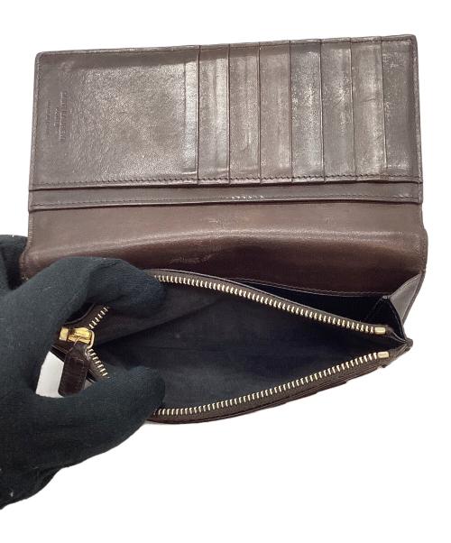 Saint Laurent Paris（サンローランパリ）Saint Laurent Paris (サンローランパリ) コンチネンタルウォレット ダークブラウンの古着・服飾アイテム