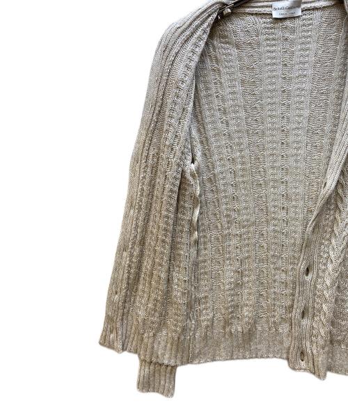 Settefili Cashmere（セッテフィーリ カシミア）Settefili Cashmere (セッテフィーリ カシミア) 薄手カーディガン ベージュ サイズ:46の古着・服飾アイテム