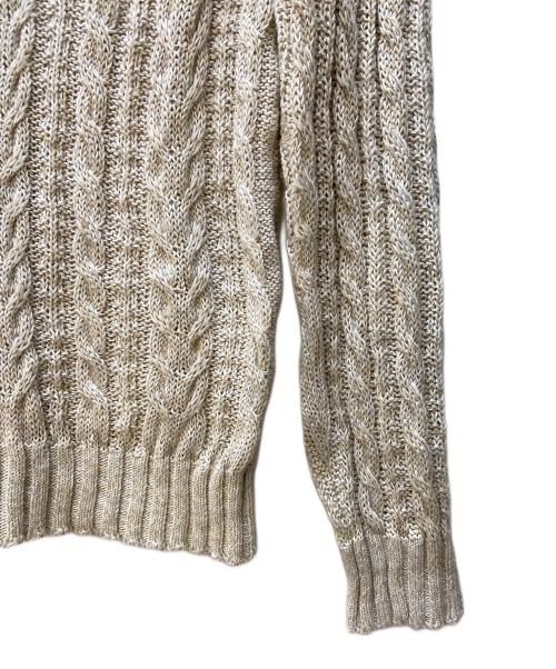 Settefili Cashmere（セッテフィーリ カシミア）Settefili Cashmere (セッテフィーリ カシミア) 薄手カーディガン ベージュ サイズ:46の古着・服飾アイテム