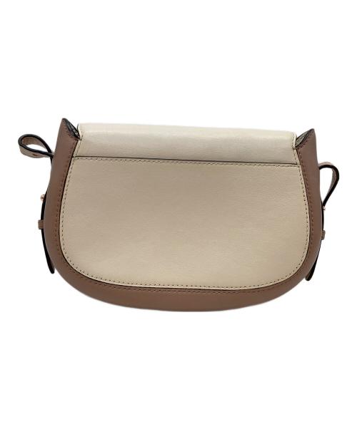 MICHAEL KORS（マイケル・コース）MICHAEL KORS (マイケルコース) ショルダーバッグ/Jolene Tricolor Saddle Crossbody アイボリー×ピンクの古着・服飾アイテム