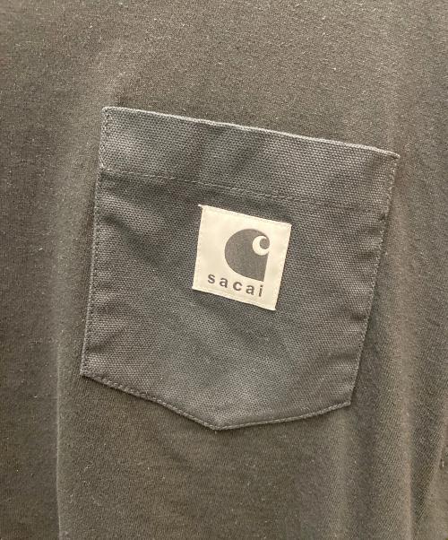sacai（サカイ）sacai (サカイ) CarHartt (カーハート) 半袖カットソー ブラック サイズ:4の古着・服飾アイテム
