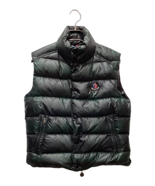 MONCLER（モンクレール）MONCLER (モンクレール) ダウンベスト/CORBIER グリーン×ブラック サイズ:Sの古着・服飾アイテム