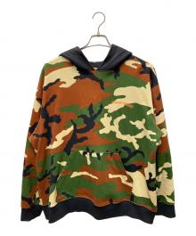 CHROME HEARTS×MATTY BOY（クロムハーツ×マッティーボーイ）の古着「プルオーバーパーカー/22SS PPO CAUTION HD PLVR」｜ブラウン×グリーン×オレンジ