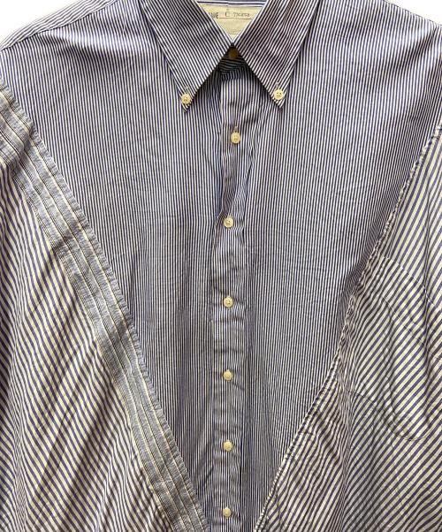 77circa（ナナナナサーカ）77circa (ナナナナサーカ) リメイクシャツ ブルー×ホワイト サイズ:Fの古着・服飾アイテム