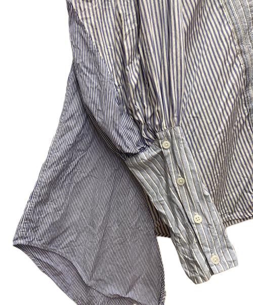 77circa（ナナナナサーカ）77circa (ナナナナサーカ) リメイクシャツ ブルー×ホワイト サイズ:Fの古着・服飾アイテム