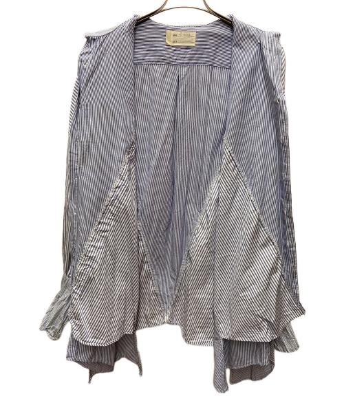 77circa（ナナナナサーカ）77circa (ナナナナサーカ) リメイクシャツ ブルー×ホワイト サイズ:Fの古着・服飾アイテム