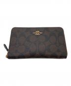COACHコーチ）の古着「ラウンドファスナー財布」｜ブラウン×ブラック