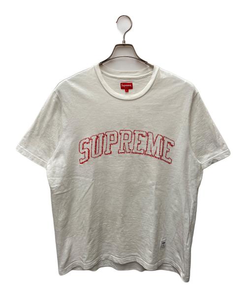 SUPREME（シュプリーム）SUPREME (シュプリーム) Sketch Embroidered S/S Top ホワイト サイズ:Lの古着・服飾アイテム