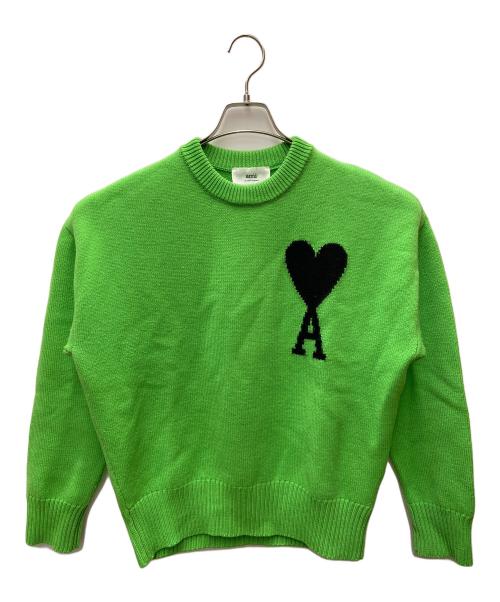 AMI Alexandre Mattiussi（アミアレクサンドルマテュッシ）AMI Alexandre Mattiussi (アミアレクサンドルマテュッシ) 厚手ニット 黄緑 サイズ:XSの古着・服飾アイテム