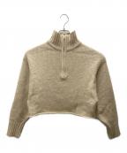 TODAYFULトゥデイフル）の古着「ハーフジップニット」｜ベージュ