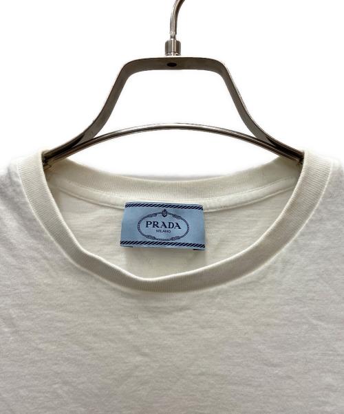 PRADA（プラダ）PRADA (プラダ) トライアングルロゴ カットソー ホワイト サイズ:Sの古着・服飾アイテム