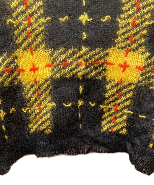 MIU MIU（ミュウミュウ）MIU MIU (ミュウミュウ) 厚手ニット ブラック×イエロー サイズ:36の古着・服飾アイテム