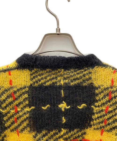 MIU MIU（ミュウミュウ）MIU MIU (ミュウミュウ) 厚手ニット ブラック×イエロー サイズ:36の古着・服飾アイテム