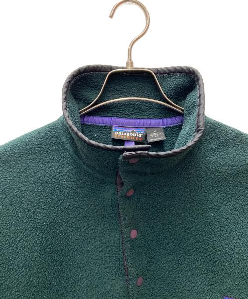 Patagonia（パタゴニア）Patagonia (パタゴニア) ハーフボタンフリースプルオーバー/シンチラスナップT/USA製/90年代 グリーン サイズ:Mの古着・服飾アイテム
