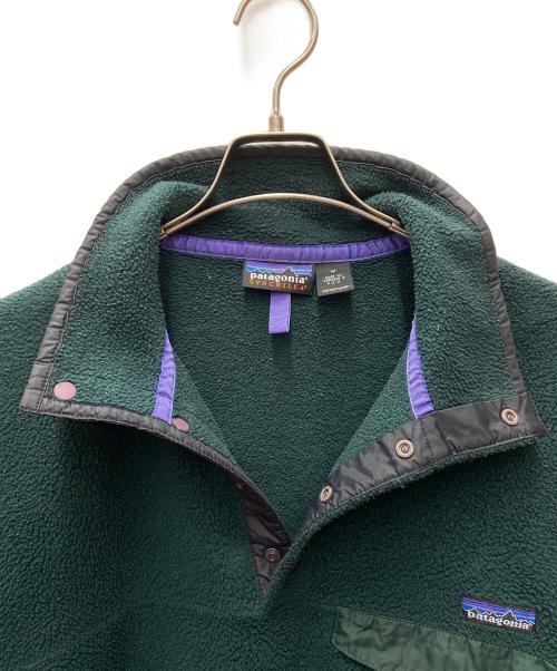 Patagonia（パタゴニア）Patagonia (パタゴニア) ハーフボタンフリースプルオーバー/シンチラスナップT/USA製/90年代 グリーン サイズ:Mの古着・服飾アイテム