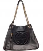 GUCCIグッチ）の古着「チェーントートバッグ」｜ブラック