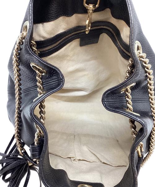 GUCCI（グッチ）GUCCI (グッチ) チェーントートバッグ ブラックの古着・服飾アイテム