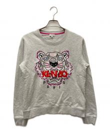 KENZO（ケンゾー）の古着「虎刺繍スウェット」｜グレー×ピンク
