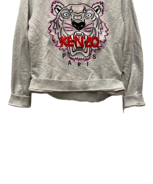 KENZO（ケンゾー）KENZO (ケンゾー) 虎刺繍スウェット グレー×ピンク サイズ:XLの古着・服飾アイテム