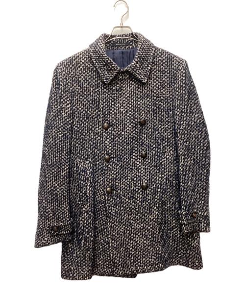 TAGLIATORE（タリアトーレ）TAGLIATORE (タリアトーレ) ツイードPコート ネイビー サイズ:表記無しの古着・服飾アイテム