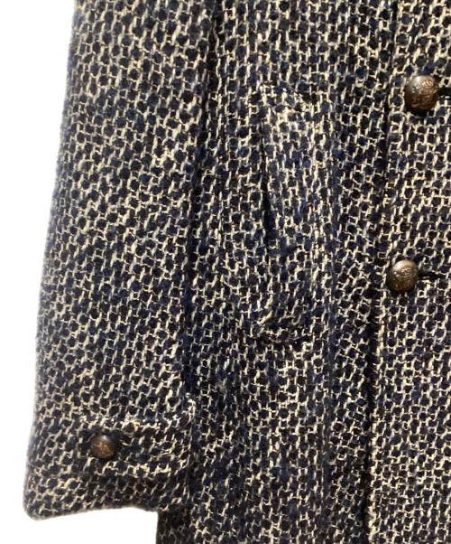 TAGLIATORE（タリアトーレ）TAGLIATORE (タリアトーレ) ツイードPコート ネイビー サイズ:表記無しの古着・服飾アイテム