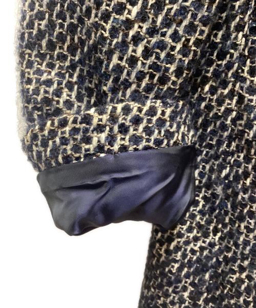 TAGLIATORE（タリアトーレ）TAGLIATORE (タリアトーレ) ツイードPコート ネイビー サイズ:表記無しの古着・服飾アイテム