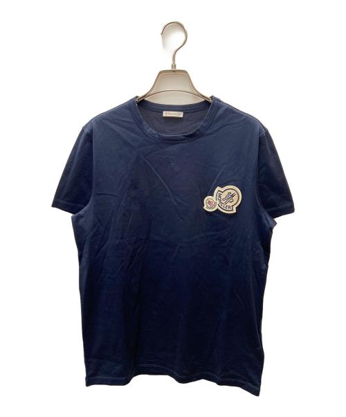 MONCLER（モンクレール）MONCLER (モンクレール) 半袖カットソー ネイビー サイズ:Sの古着・服飾アイテム